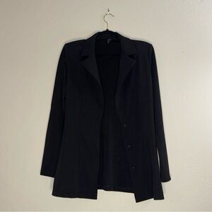 Womens Black Long Blazer Jacket